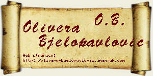 Olivera Bjelopavlović vizit kartica